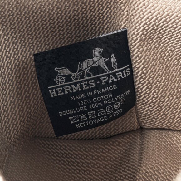 Hermes Bride-a-Brac Small Model Natural Canvas & Orange Chevron Strap Case - Picture 14 of 14